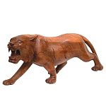 Статуэтка в виде тигра из дерева суар Predator варинант исполнения - 1 | Loft Concept в Уфе