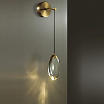 Бра с плафоном в форме капли Crystal Transparent Drop варинант исполнения - 3 | Loft Concept в Уфе