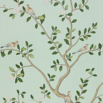 Обои ручная роспись Gustavian Garden Spring on white dyed paper варинант исполнения - 2 | Loft Concept в Уфе