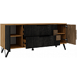 ТВ-тумба с  2-мя ящиками и закрытыми полками Stone Effect варинант исполнения - 3 | Loft Concept в Уфе