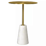 Кофейный столик с круглой столешницей на белом мраморном основании Original Foundation варинант исполнения - 3 | Loft Concept в Уфе