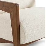 Кресло с обивкой из белого букле Armchair White Boucle варинант исполнения - 3 | Loft Concept в Уфе