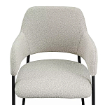 Стул мягкий с подлокотниками Chair Gray Upholstery Boucle варинант исполнения - 5 | Loft Concept в Уфе