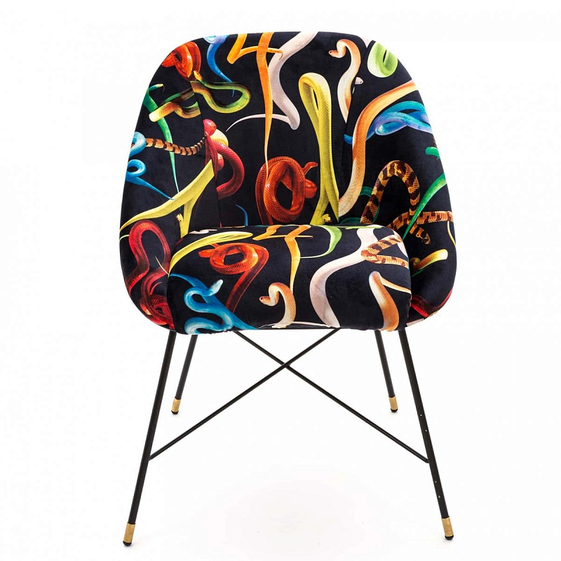 Кресло Seletti Padded Chair Snakes Мульти Черный в Уфе | Loft Concept 