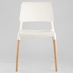 Пластиковый стул на ножках из массива бука Ferret White 4 шт варинант исполнения - 3 | Loft Concept в Уфе