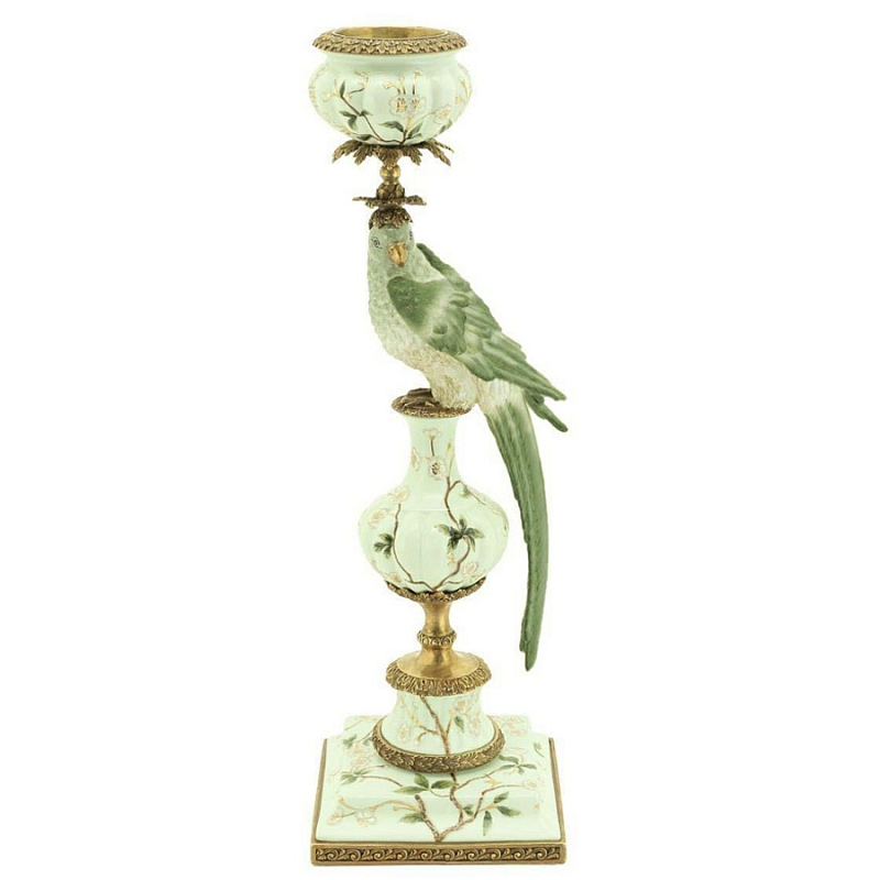 Подсвечник Candleholder Parrot Atlantide Green Зеленый Бронза Подсвечник Candleholder Parrot Atlantide Green Зеленый Бронза в Уфе | Loft Concept