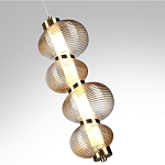 Подвесной светильник с 4-мя рифлеными стеклянными шарами Marcelh Light варинант исполнения - 9 | Loft Concept в Уфе