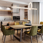 Подвесной линейный светильник Gilbertine Crystals Linear Hanging Lamp варинант исполнения - 4 | Loft Concept в Уфе