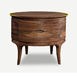 Прикроватный столик из дерева с 2-мя ящиками Moon Walnut Furniture варинант исполнения - 6 | Loft Concept в Уфе