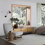 Приставной стол с отделкой из джута Juti D30 см варинант исполнения - 6 | Loft Concept в Уфе