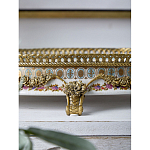 Чаша с цветочным орнаментом на бронзовых ножках Eden Garden варинант исполнения - 4 | Loft Concept в Уфе