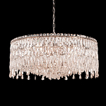 Люстра круглая с хрустальными подвесками на серебряном каркасе Roul Crystal Light варинант исполнения - 1 | Loft Concept в Уфе