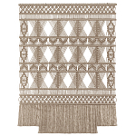 Панно на стену плетеное Макраме бежевый цвет  варинант исполнения - 13 | Loft Concept в Уфе