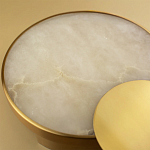 Бра в форме диска из бежевого алебастра Cryptocrystalline Stone варинант исполнения - 2 | Loft Concept в Уфе