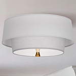 Потолочный светильник круглый серый с тканевым абажуром Ground Gray варинант исполнения - 2 | Loft Concept в Уфе