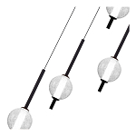 Люстра светодиодная каскадная с 4-мя сферическими стеклянными плафонами Splatter варинант исполнения - 4 | Loft Concept в Уфе