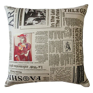 Декоративная подушка News Paper