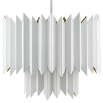 Люстра белая с гофрированным двойным абажуром Corrugated Double Lampshade варинант исполнения - 3 | Loft Concept в Уфе