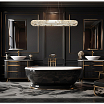 Люстра овальная с мозаичным хрустальным оформлением Sparks of Crystal варинант исполнения - 3 | Loft Concept в Уфе