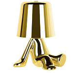 Настольная лампа фигурная золотого цвета с гладким абажуром Высота 17 см Sophia варинант исполнения - 2 | Loft Concept в Уфе