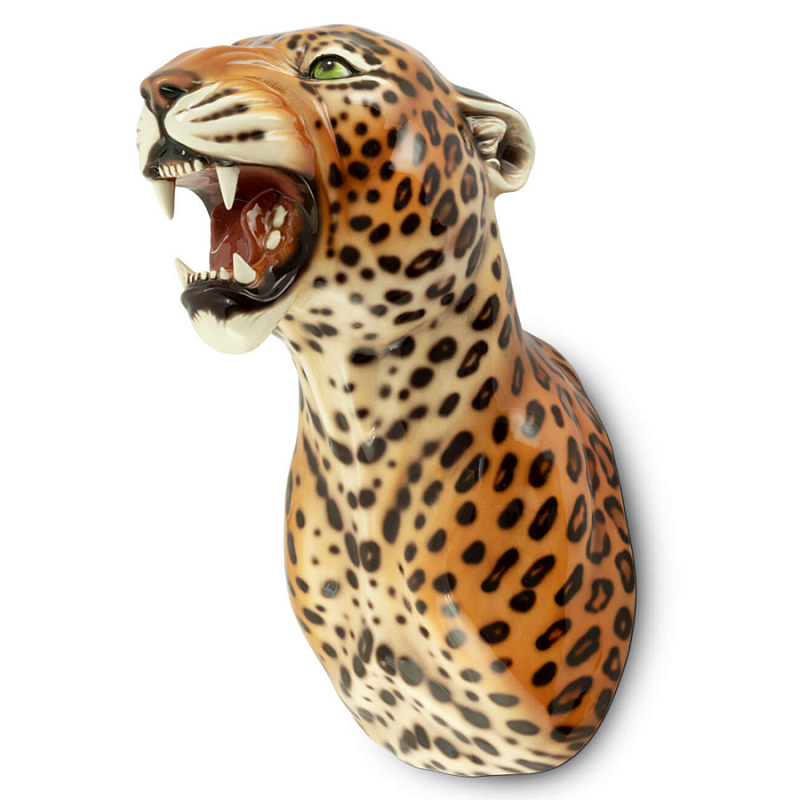 Аксессуар на стену Леопард Abhika LEOPARD HEAD HANGING Коричневый в Уфе | Loft Concept 