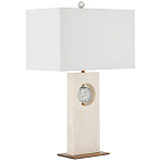 Настольная лампа из мрамора с тканевым прямоугольным абажуром Eternity варинант исполнения - 6 | Loft Concept в Уфе