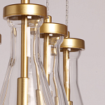 Люстра с 7-ю прозрачными плафонами из стекла в форме капли Lucid Rain  варинант исполнения - 9 | Loft Concept в Уфе