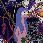 Homer Simpson in Paradise картина акрил на холсте варинант исполнения - 2 | Loft Concept в Уфе