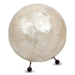 Настольная лампа из перламутра на металлическом каркасе Indonesian Egg варинант исполнения - 3 | Loft Concept в Уфе