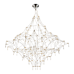 Люстра с тонким металлическим каркасом цвета хром Quasar варинант исполнения - 1 | Loft Concept в Уфе