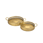 Поднос железный Gold Mesh варинант исполнения - 2 | Loft Concept в Уфе