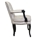 Кресло c растительным орнаментом Aubrey Classical Armchair beige jacquard варинант исполнения - 1 | Loft Concept в Уфе
