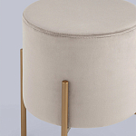 Бежевый пуф на золотистых ножках SANJAY варинант исполнения - 2 | Loft Concept в Уфе