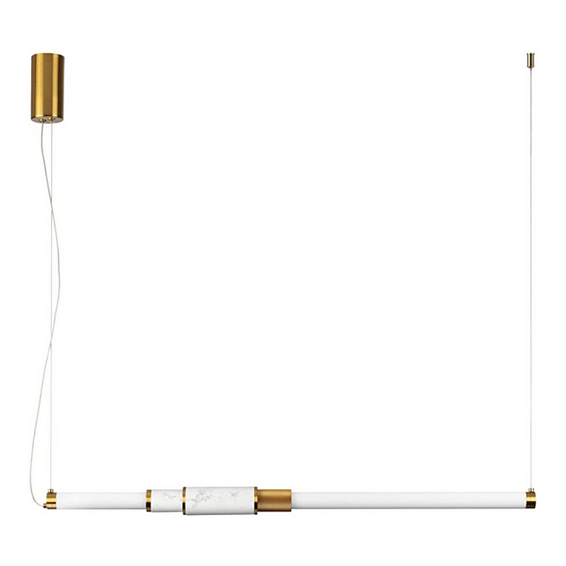 Подвесной светильник BERT FRANK Cylinder Золотой Белый Мрамор Bianco в Уфе | Loft Concept 