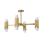 Люстра цвета латунь с 4-мя матовыми цилиндрическими плафонами Elstead Lighting варинант исполнения - 8 | Loft Concept в Уфе