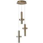Каскадный светильник с 3-мя плафонами Flos Brass Metal Acrylic Trio Hanging Lamp варинант исполнения - 1 | Loft Concept в Уфе