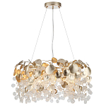 Люстра с декоративными подвесками из прозрачного стекла в форме монеток FAIRYTREE Light варинант исполнения - 7 | Loft Concept в Уфе