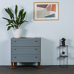 Комод серый из массива бука с 3-мя ящиками Wenge Light варинант исполнения - 5 | Loft Concept в Уфе