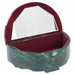 Шкатулка с мозаикой из натурального камня змеевик Stone Casket варинант исполнения - 2 | Loft Concept в Уфе