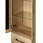 Шкаф-витрина в стиле лофт с чёрной стеклянной дверью Urban Style Space варинант исполнения - 3 | Loft Concept в Уфе