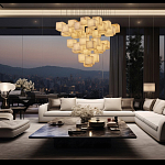 Люстра подвесная с квадратными плафонами из натурального камня Glowing Spheres варинант исполнения - 8 | Loft Concept в Уфе