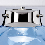 Настольная лампа с шарообразным прозрачным основанием из цветного переработанного стекла и белым цилиндрическим абажуром Elstead Lighting варинант исполнения - 8 | Loft Concept в Уфе