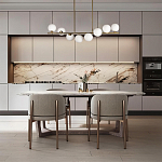 Люстра на штанге с 8-ю белыми шарообразными плафонами Bubble Chandelier варинант исполнения - 4 | Loft Concept в Уфе