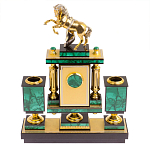 Настольный письменный набор из малахита с декором в виде лошади Leader Organizer варинант исполнения - 4 | Loft Concept в Уфе