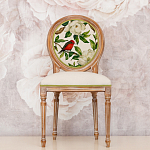 Стул бежевый из натурального бука с изображением птица в саду Blooming Birds варинант исполнения - 3 | Loft Concept в Уфе