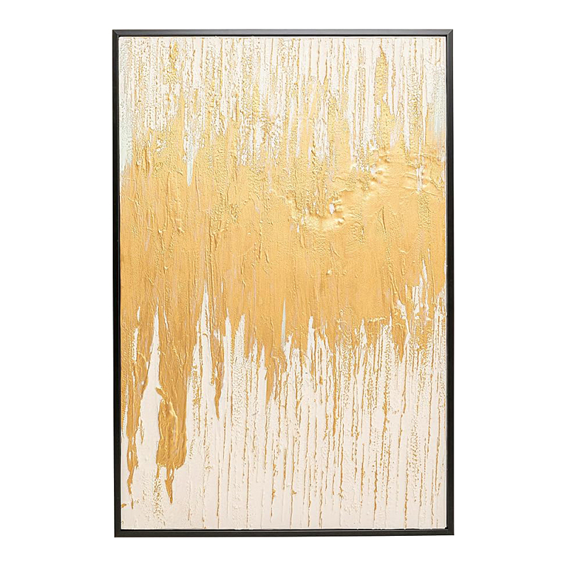 Картина Gold Abstract Глянцевое золото Бежевый в Уфе | Loft Concept 
