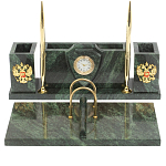 Настольный письменный набор из змеевика с подставкой под календарь Successful Leader варинант исполнения - 1 | Loft Concept в Уфе