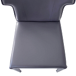 Стул серый из искуственной кожи на 4-х ножках Enigma Gray варинант исполнения - 3 | Loft Concept в Уфе