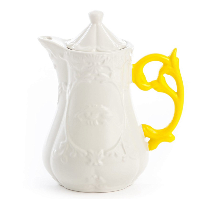 Заварочный чайник Seletti I-Teapot Yellow Белый Желтый в Уфе | Loft Concept 