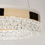 Люстра в виде кольца золотого цвета с прозрачными вставками Radiant Rail варинант исполнения - 9 | Loft Concept в Уфе